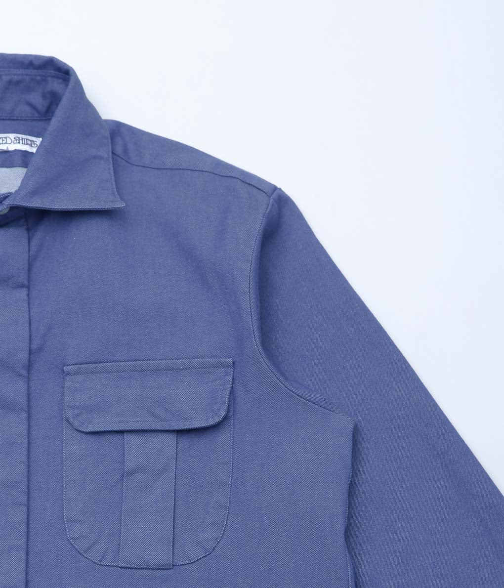 INDIVIDUALIZED SHIRTS ''HUNTER TWILL FLY JACKET'' (BLUE)