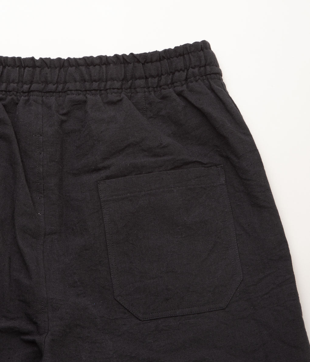 ANSNAM "DRY SHORT PANTS / COTTON LINEN''(BLACK)