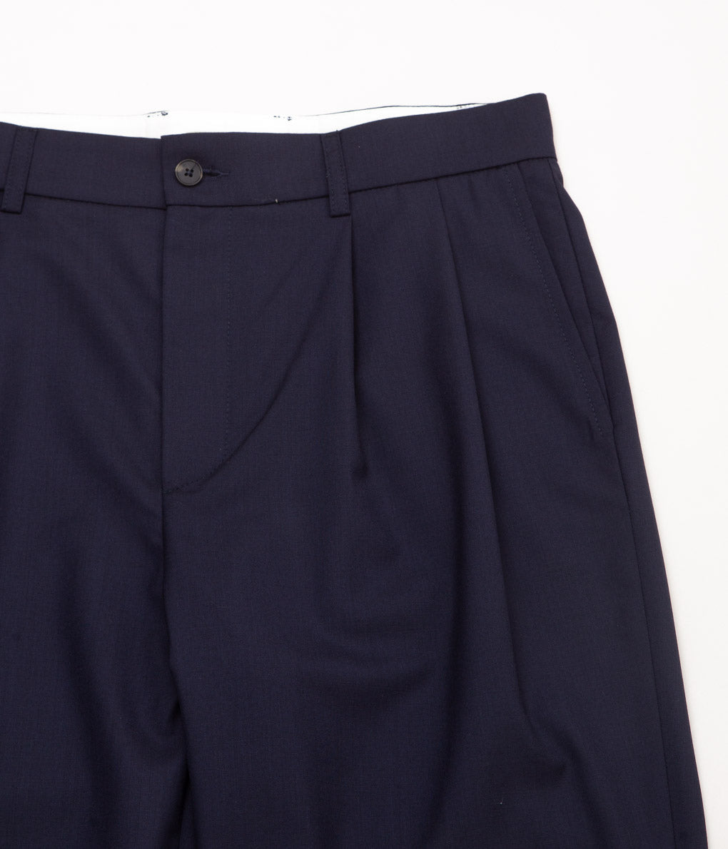 DE BONNE FACTURE''TWO PLEAT TROUSERS''(NAVY)