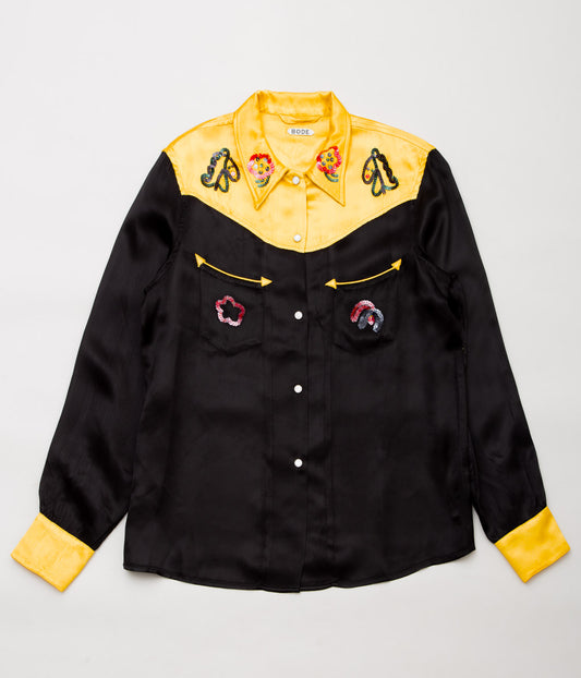 BODE ''SEQUIN RODEO SHIRT'' (GOLD BLACK)