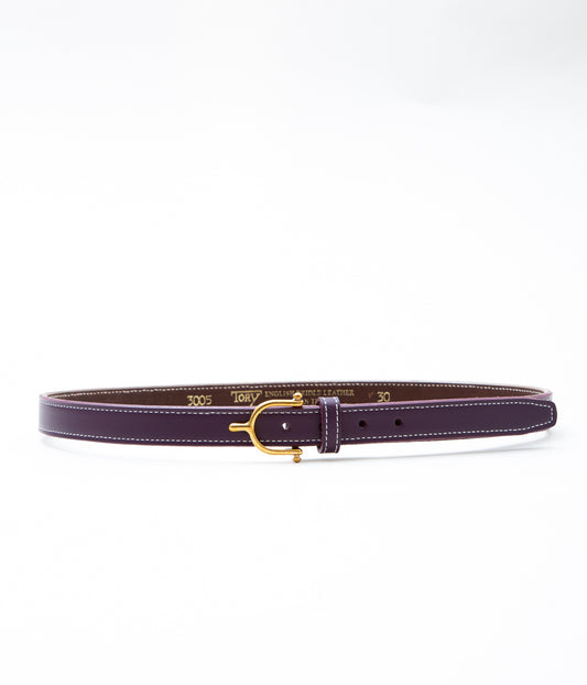 TORY LEATHER ''3005 3/4 BRIDLE LEATHER SPUR BELT'' (PURPLE)