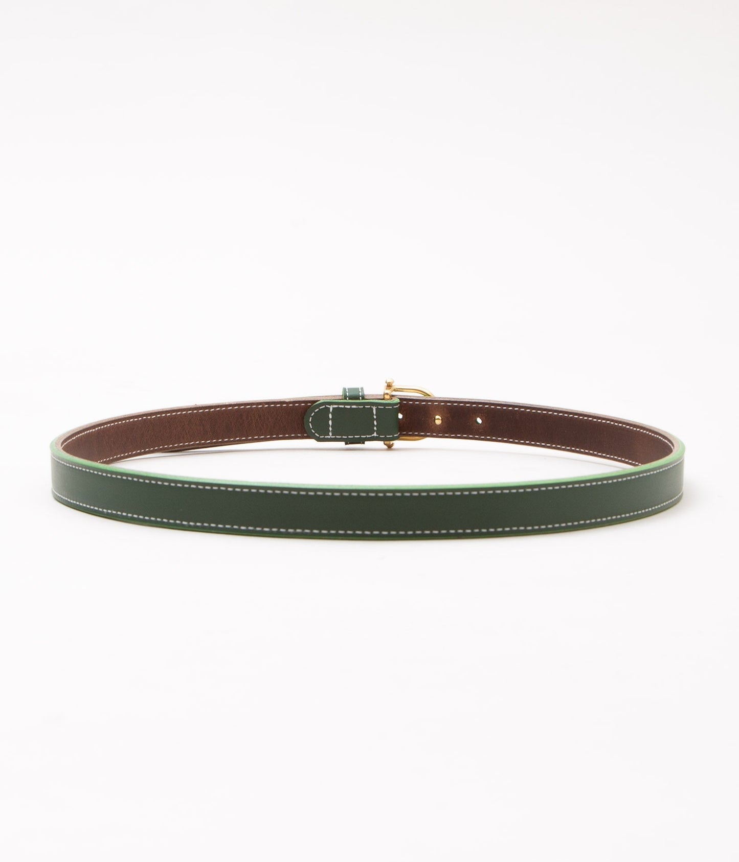 TORY LEATHER "【3005】 EQUESTRIAN INSPIRED BELT"(KELLY GREEN/BRASS)