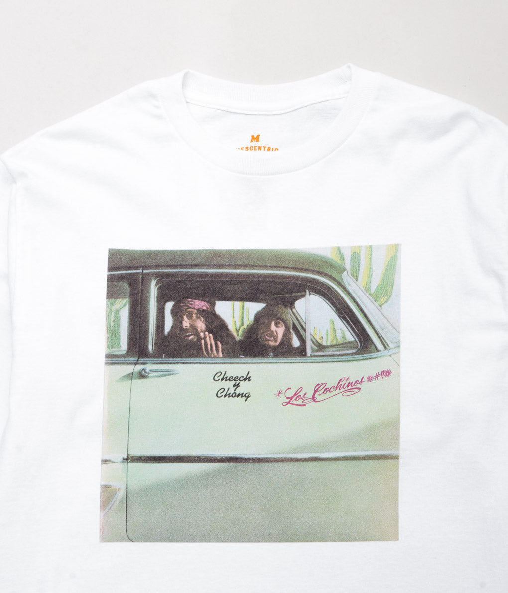 BLUESCENTRIC ''CHEECH AND CHONG LOS COCHINOS L/S
'' (WHITE)