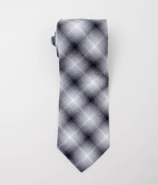 INDIVIDUALIZED ACCESSORIES ''SNOWY MOUNTAIN PLAID TIE'' (BLACK)