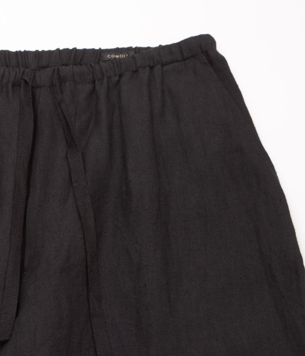 COMOLI  "カナパ ドローストリングパンツ"(BLACK)