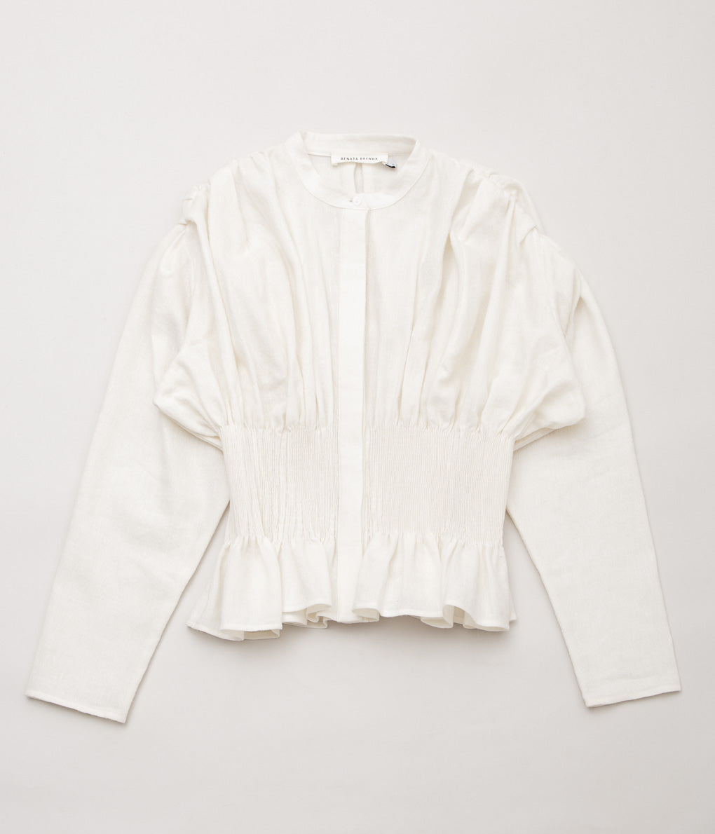 RENATA BRENHA ''ENTRE RIOS SHIRT'' (OFF-WHITE WOOL BLEND)