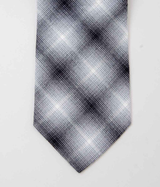 INDIVIDUALIZED ACCESSORIES ''SNOWY MOUNTAIN PLAID TIE''(BLACK)