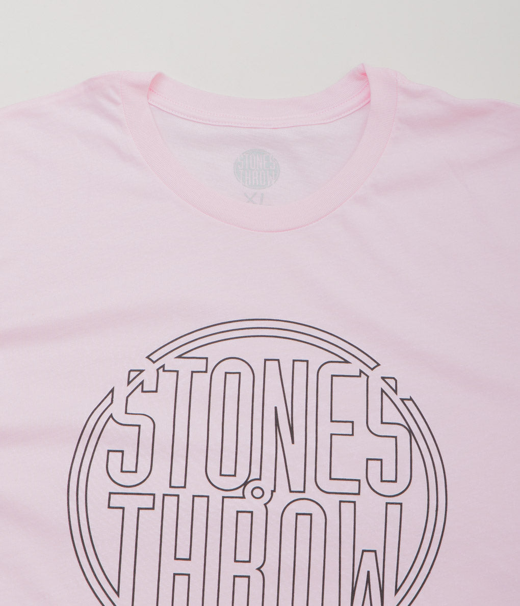 STONES THROW RECORDS ''OUTLINE LOGO TEE'' (PINK) – THE STORE BY