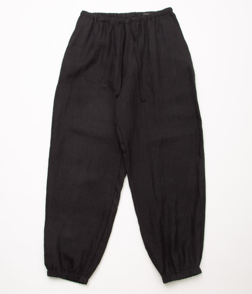 COMOLI  "カナパ ドローストリングパンツ"(BLACK)