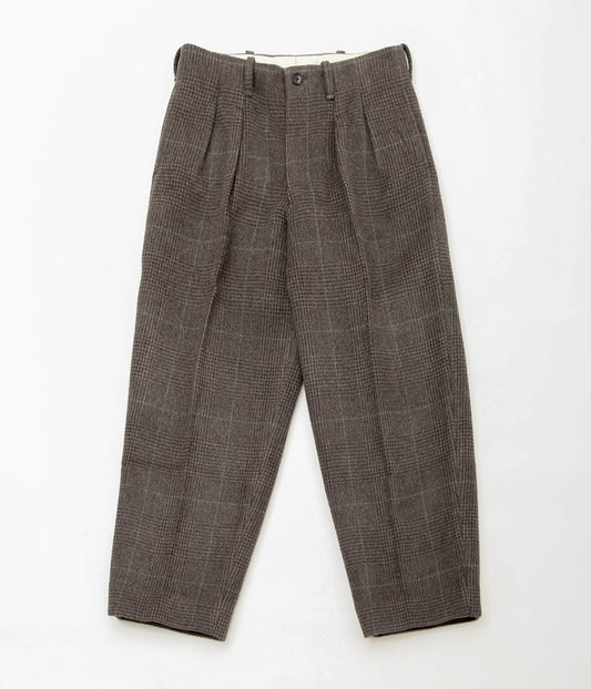 GORSCH ''TWO TACK TROUSERS WIDE CHECK WOOL'' (BROWN/BLUE)