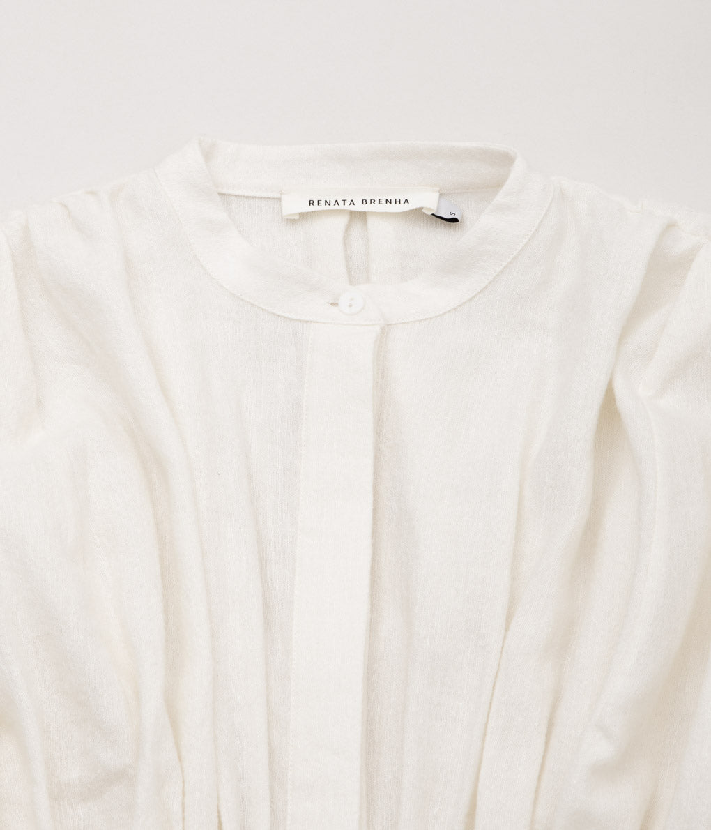 RENATA BRENHA ''ENTRE RIOS SHIRT''(OFF-WHITE WOOL BLEND)