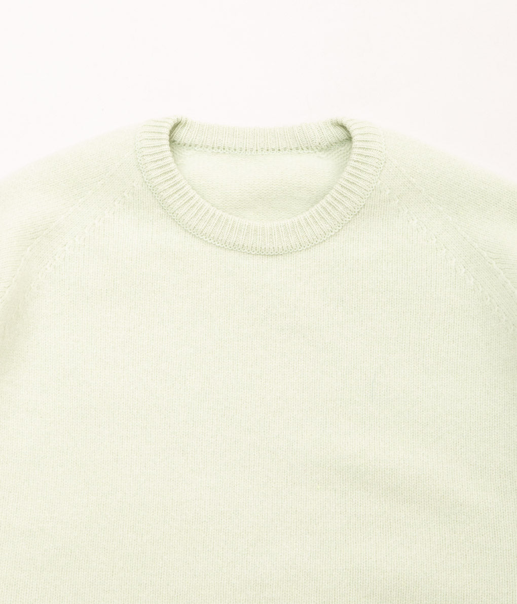 POSTELEGANT "FINE WOOL PULL-OVER KNIT" (PALE GREEN)