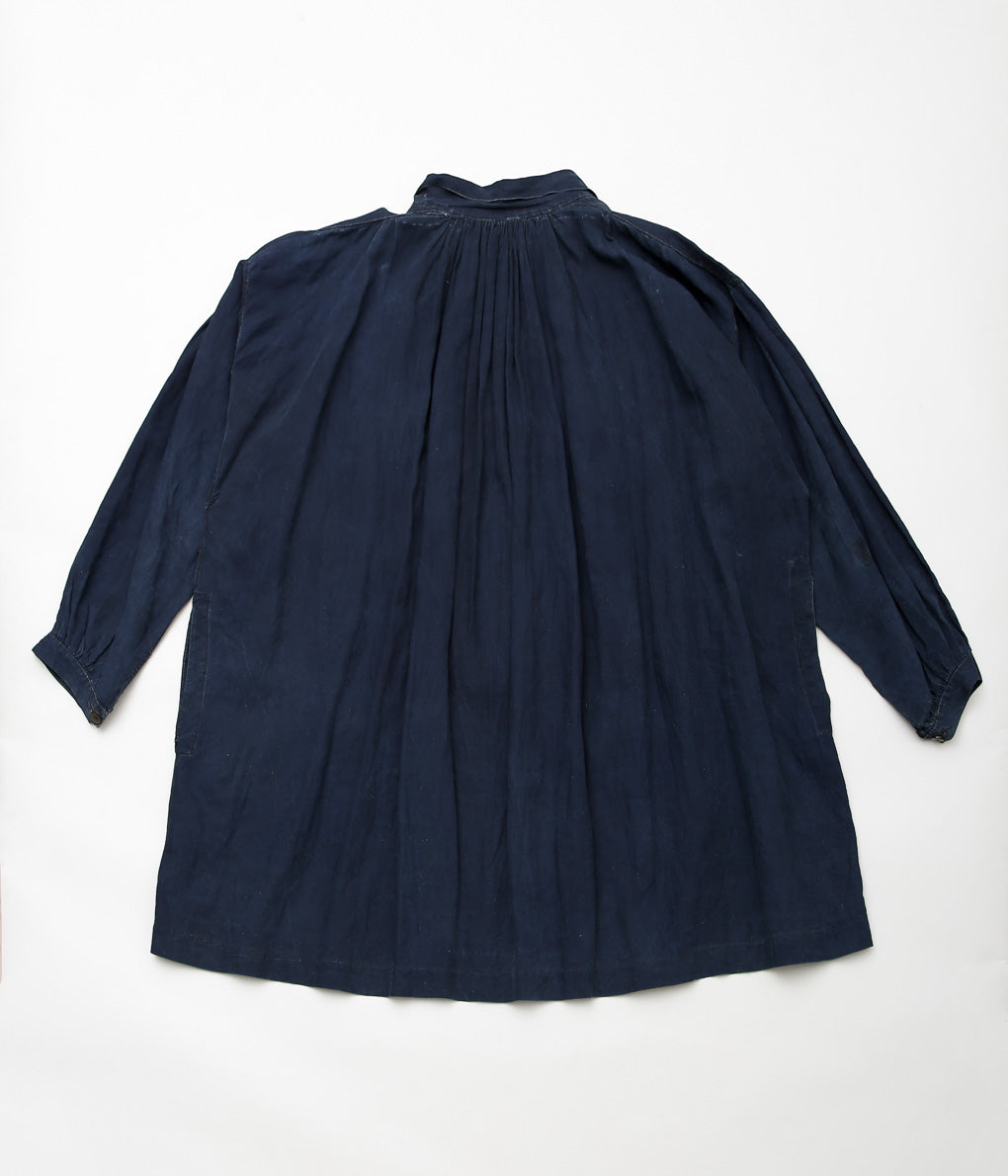 USED&VINTAGE''-30S INDIGO FRENCH LINEN SMOCK''(INDIGO)