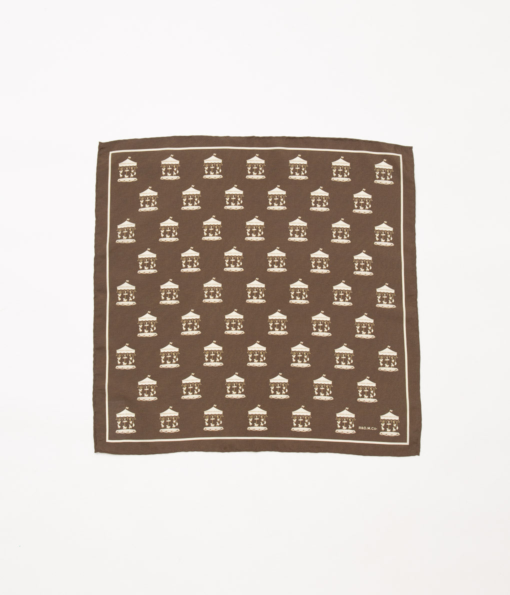 OLDMAN'S TAILOR ''MERRY-GO-ROUND SCARF'' (BROWN)