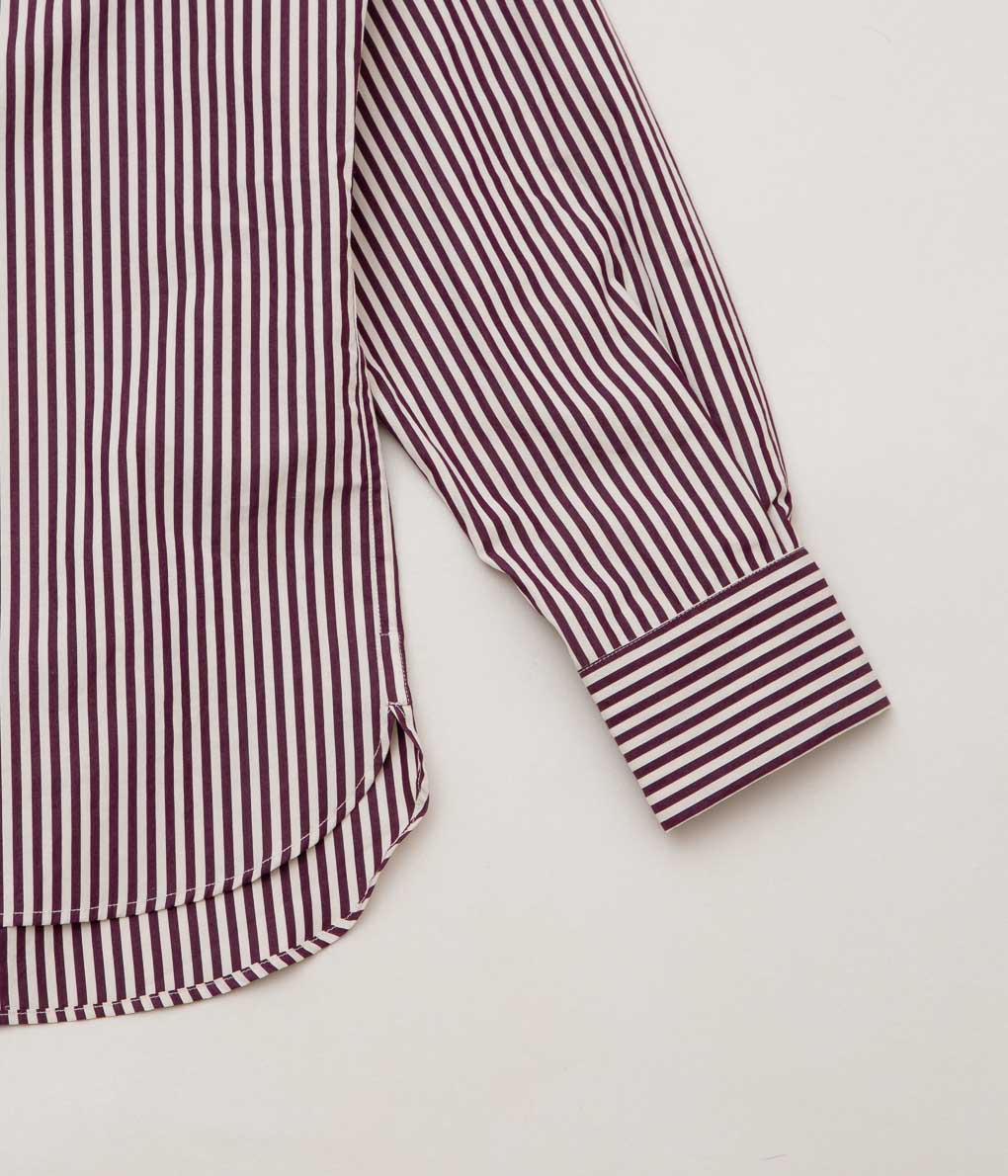 BERGFABEL ''FARMER SHIRT'' (BURGUNDY STRIPE)