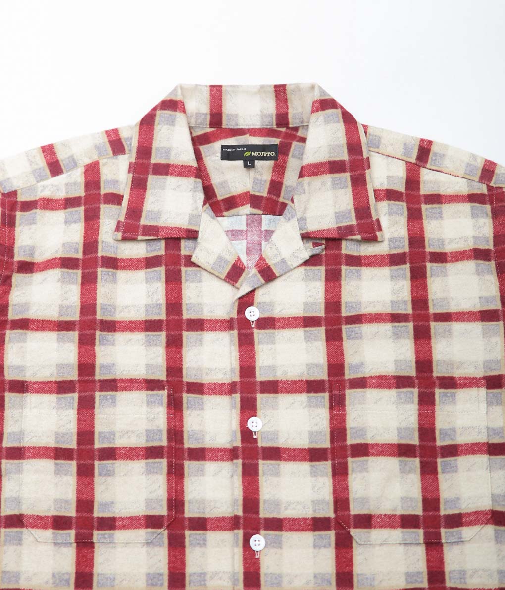 MOJITO ''ABSHINTH SHIRT_#20 FLANNEL PRINT'' (RED)