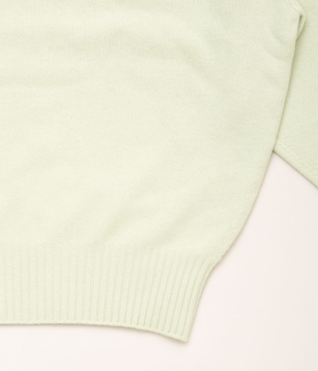 POSTELEGANT "FINE WOOL PULL-OVER KNIT"(PALE GREEN)