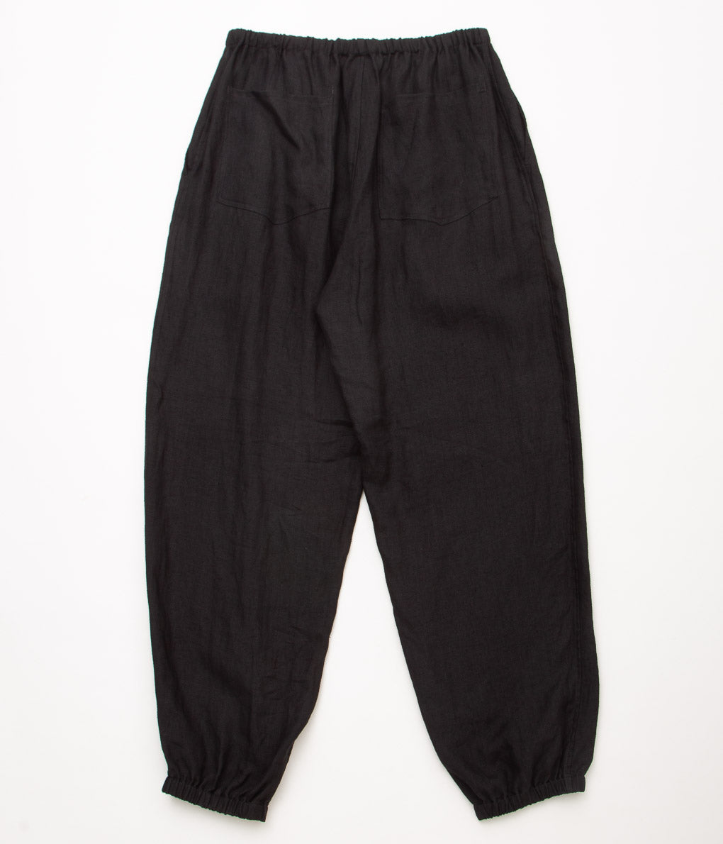 COMOLI  "カナパ ドローストリングパンツ"(BLACK)
