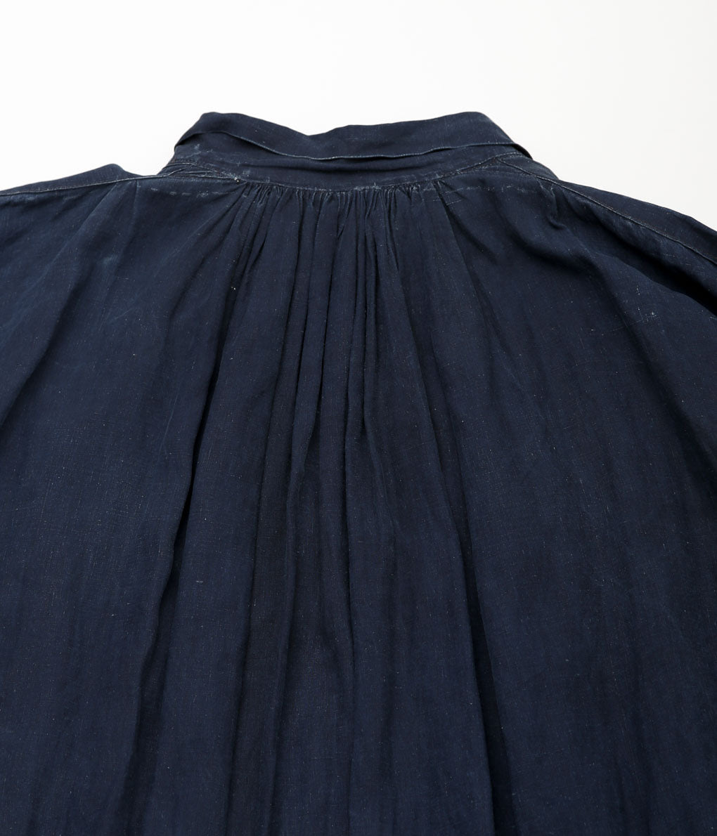 USED&VINTAGE''-30S INDIGO FRENCH LINEN SMOCK''(INDIGO)