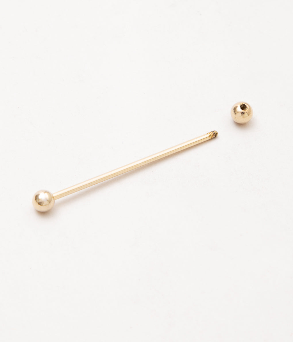 FINE AND DANDY ''COLLAR BARS (BALL END)'' (GOLD)