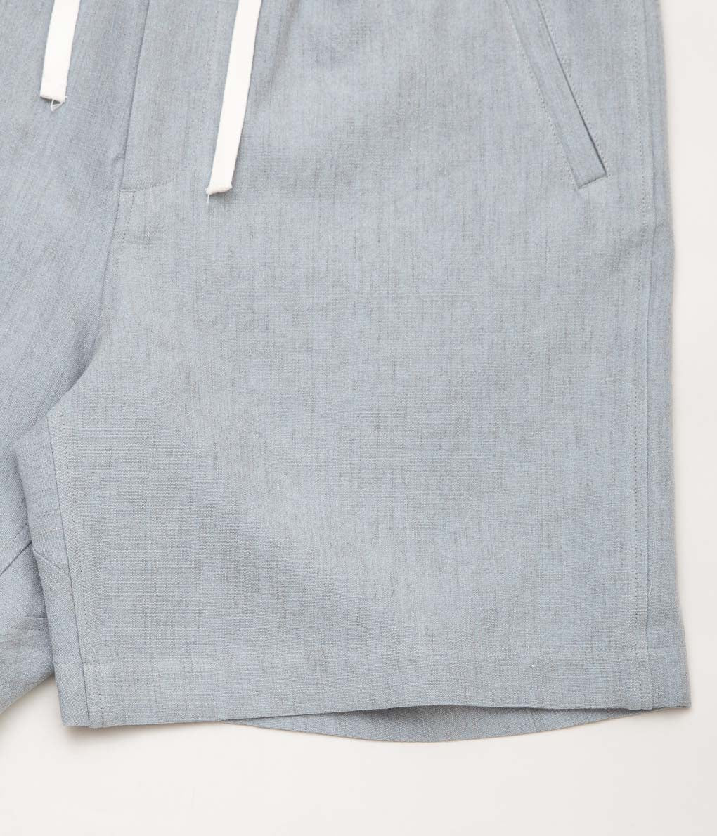 ANSNAM "DRY SHORT PANTS / LINEN WOOL''(BLUE GREY)