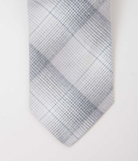 INDIVIDUALIZED ACCESSORIES ''SNOWY MOUNTAIN PLAID TIE'' (GRAY)