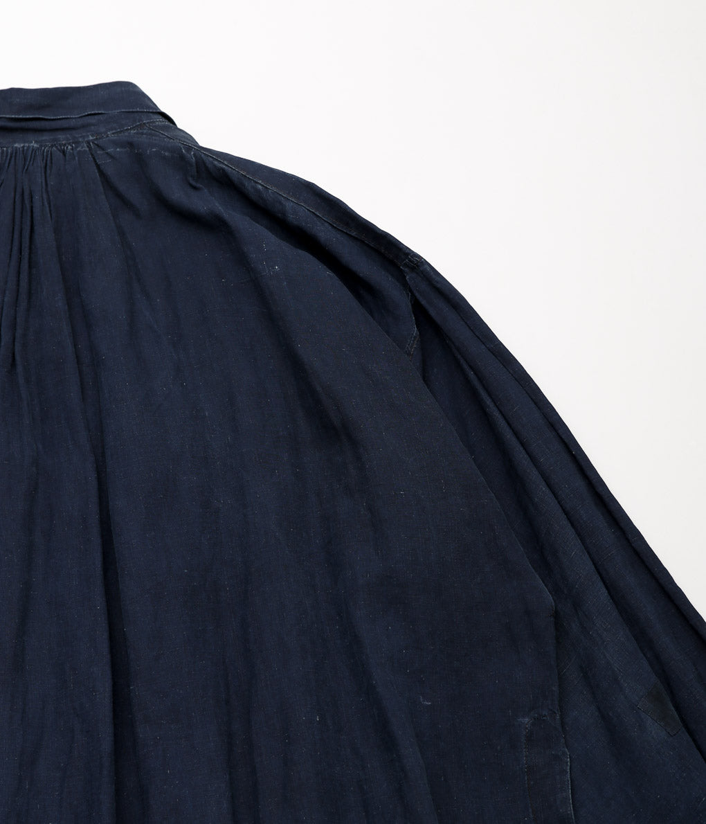 USED&VINTAGE''-30S INDIGO FRENCH LINEN SMOCK''(INDIGO)