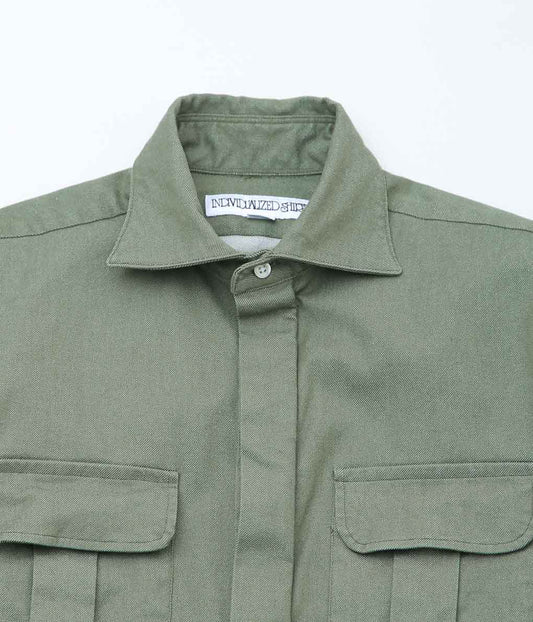 INDIVIDUALIZED SHIRTS ''HUNTER TWILL FLY JACKET''(GREEN)