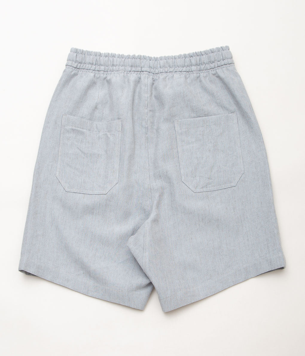 ANSNAM "DRY SHORT PANTS / LINEN WOOL''(BLUE GREY)