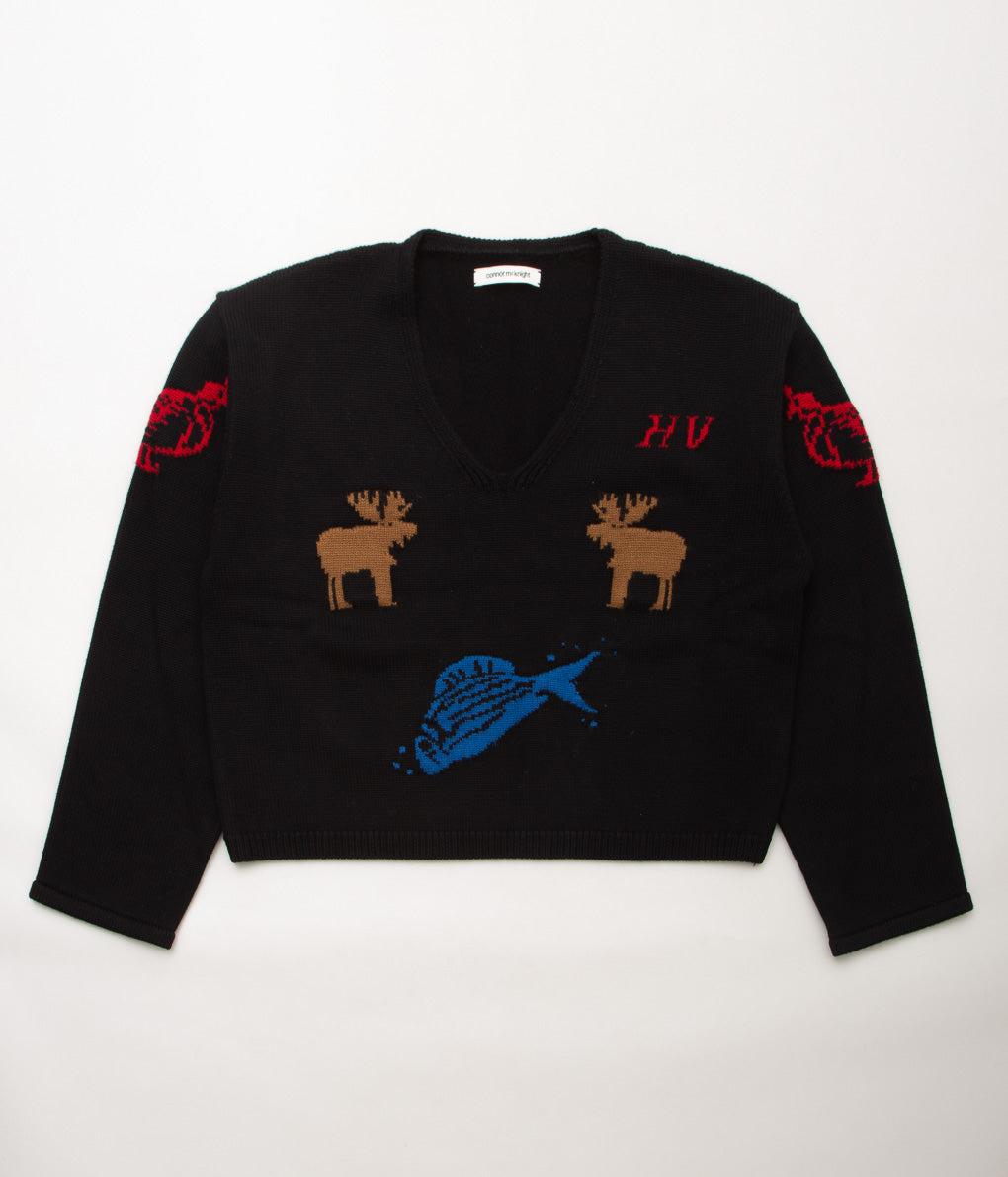 CONNOR MCKNIGHT ''FISH & GAME HUNTING SWEATER'' (BLACK)