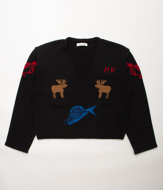 CONNOR MCKNIGHT ''FISH & GAME HUNTING SWEATER'' (BLACK)