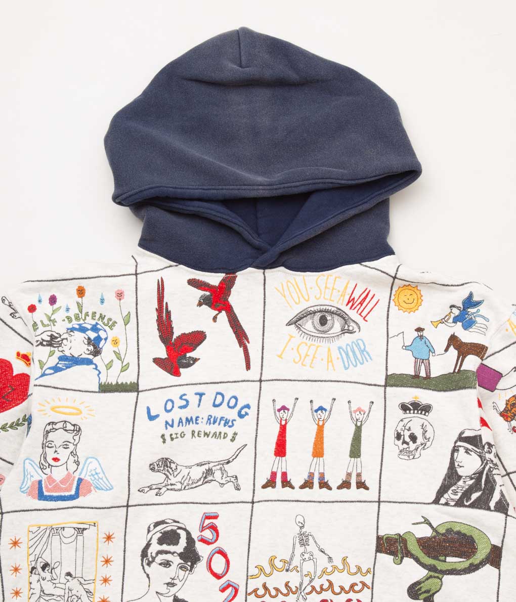 SAMUEL ZELIG ''GALLERY 002 HOODIE'' (OATMEAL / NAVY)