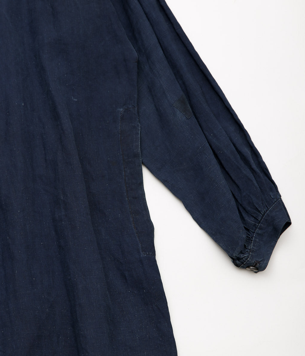 USED&VINTAGE''-30S INDIGO FRENCH LINEN SMOCK''(INDIGO)