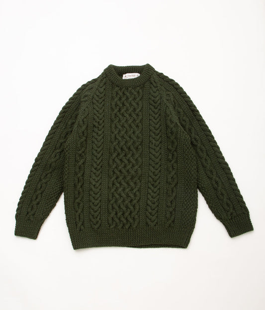 INVERALLAN "1A CREW NECK (ARAN)" (LODEN)