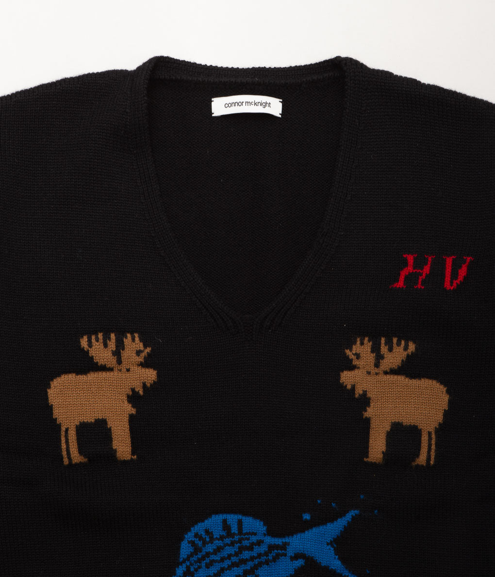 CONNOR MCKNIGHT ''FISH & GAME HUNTING SWEATER'' (BLACK)