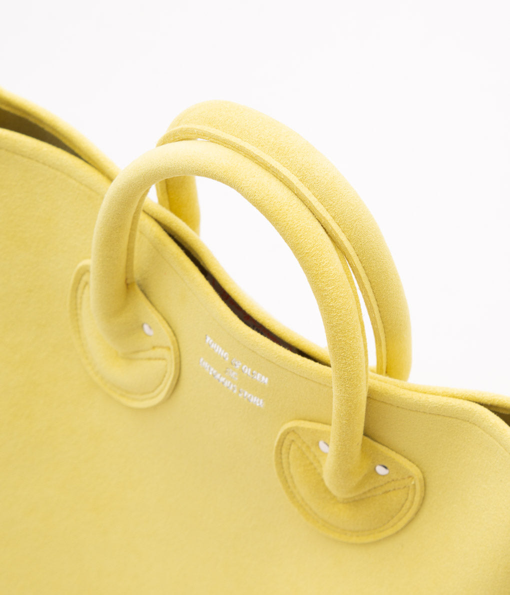 YOUNG&OLSEN THE DRYGOODS STORE ''ULTRASUEDE_ TOTE M'' (CITRON YELLOW)