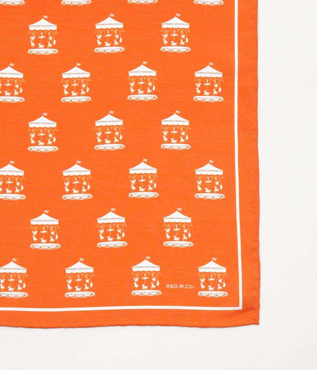 OLDMAN'S TAILOR ''MERRY-GO-ROUND SCARF'' (ORANGE)