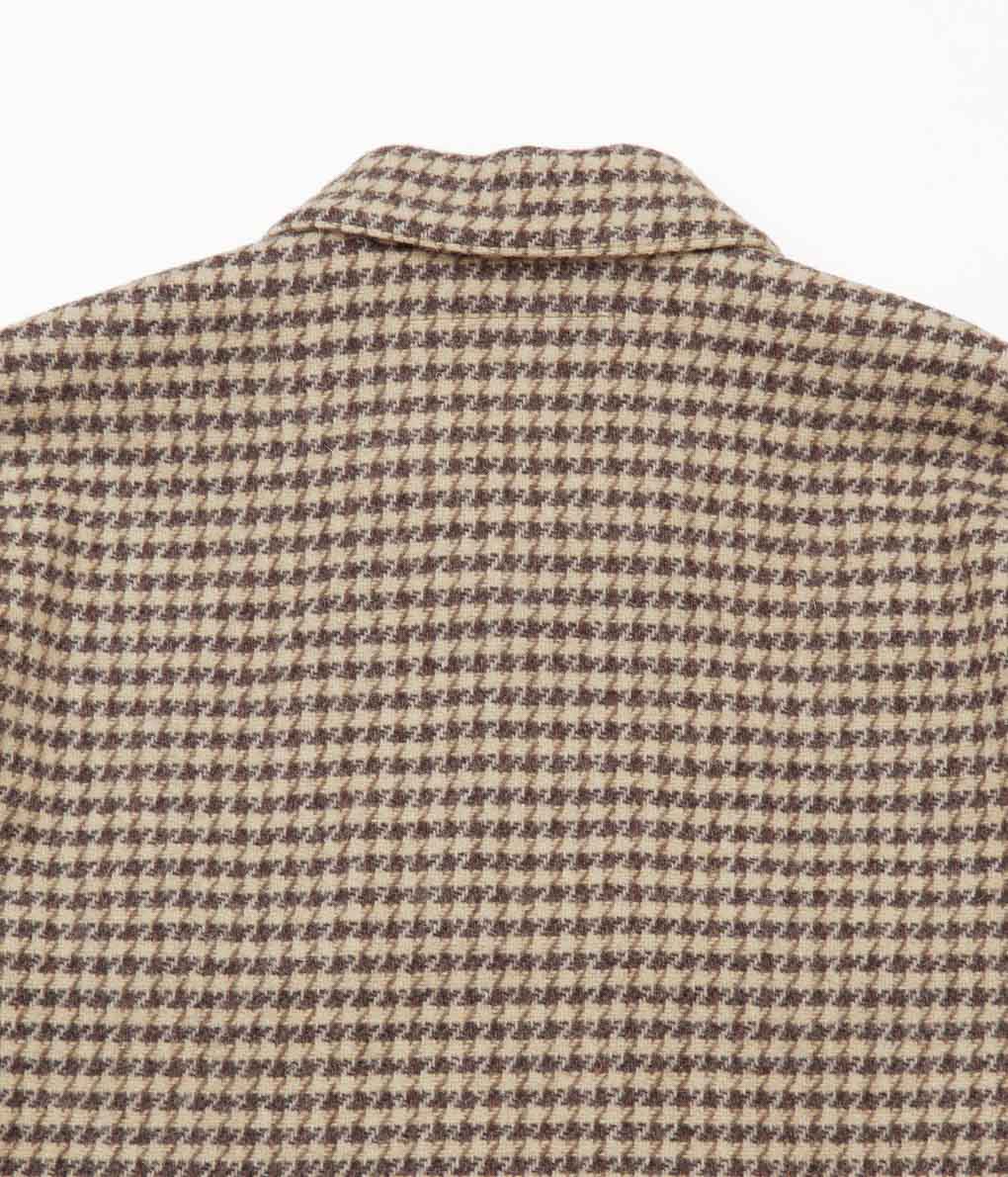 OLDMAN'S TAILOR ''UTILITIY SHIRT'' (HOUNDS TOOTH BROWN)