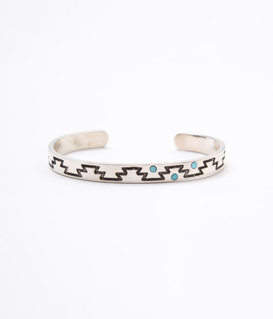 DINEH "CHINLE SAGE BRACELET"(SILVER & TURQUOISE)