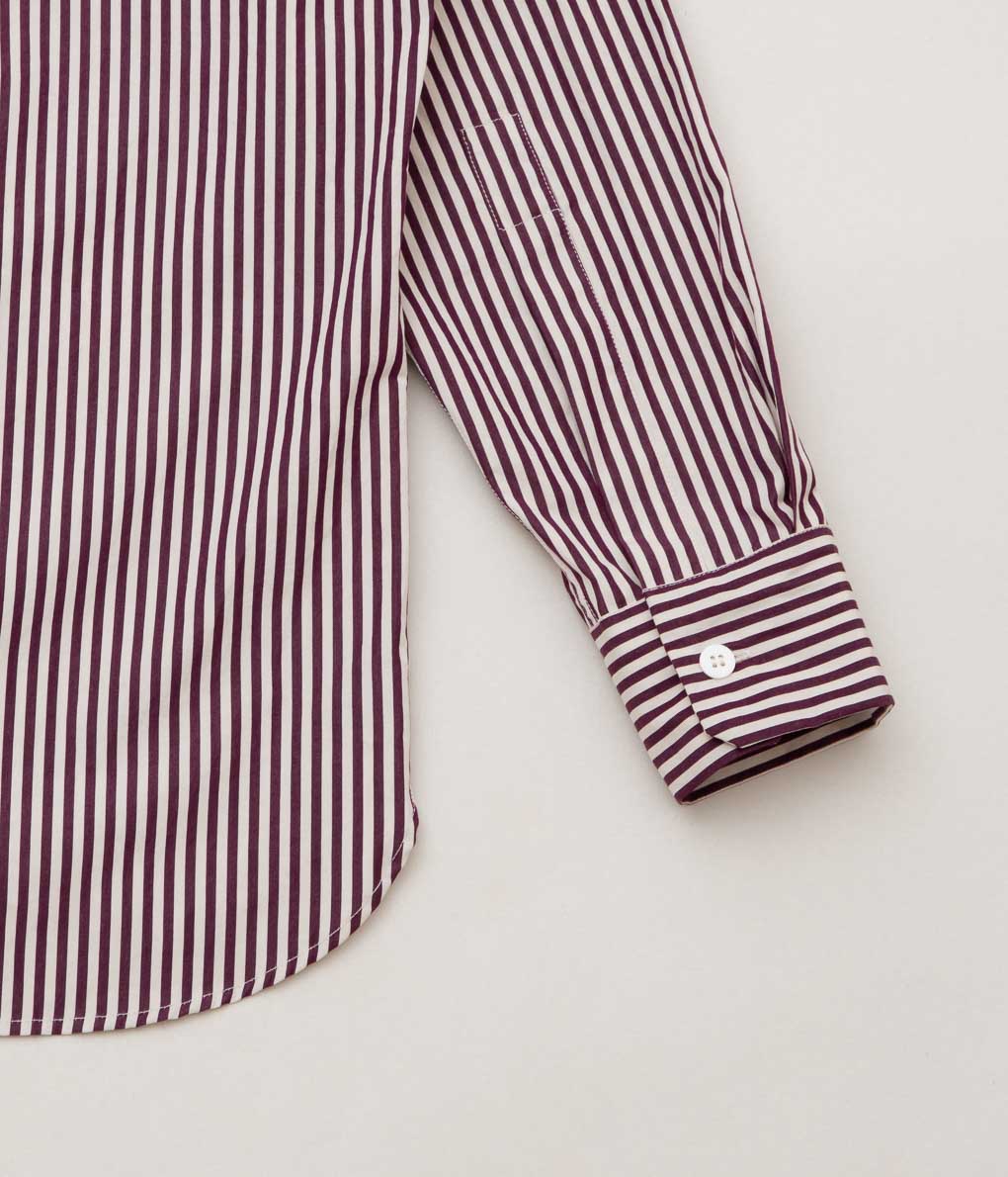 BERGFABEL ''FARMER SHIRT'' (BURGUNDY STRIPE)