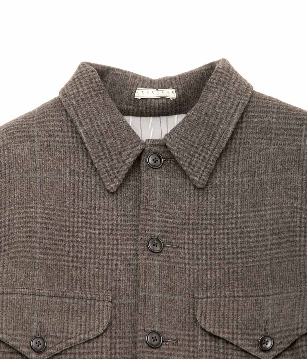 GORSCH ''MACKINAW JACKET WIDE CHECK WOOL'' (BROWN/BLUE)