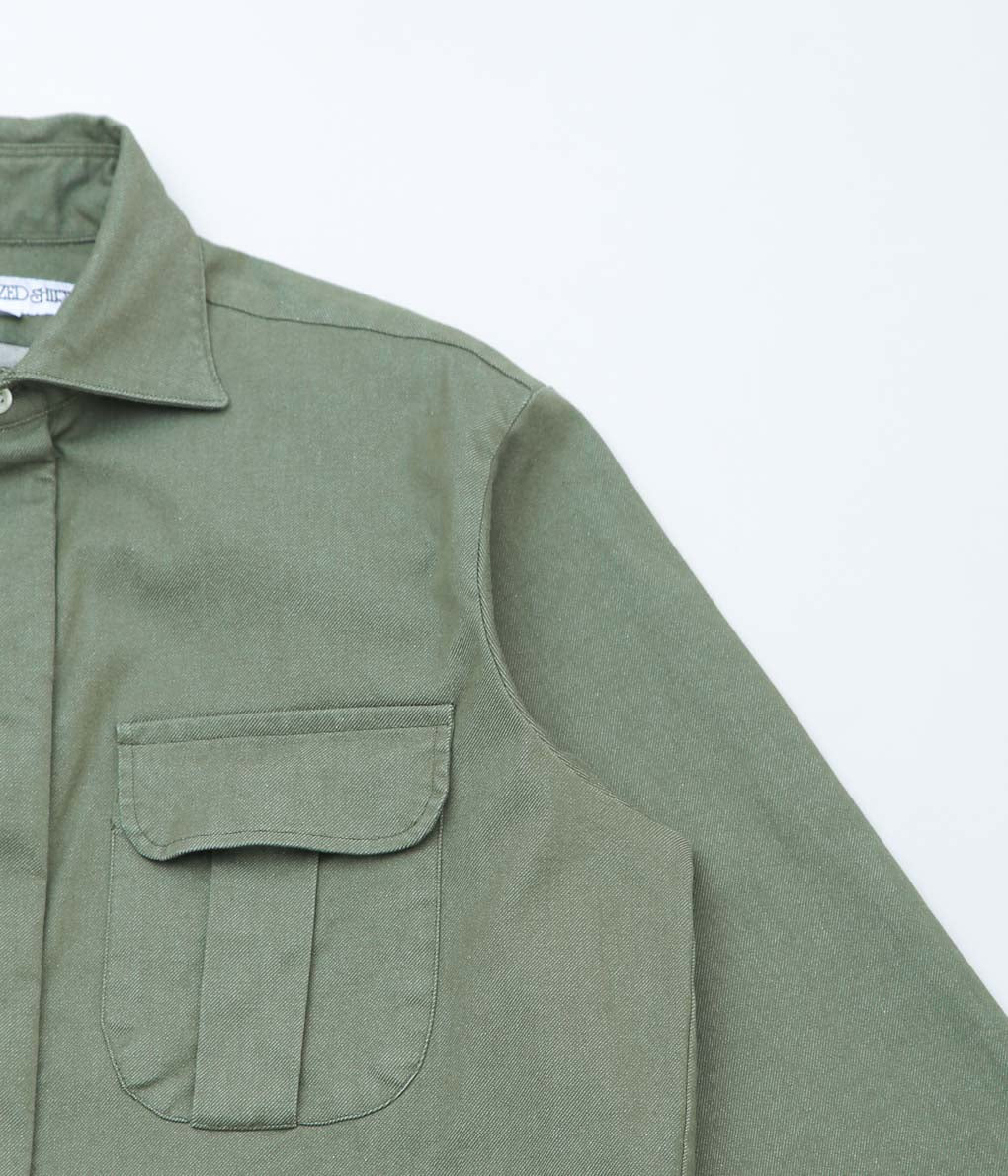 INDIVIDUALIZED SHIRTS ''HUNTER TWILL FLY JACKET'' (GREEN)