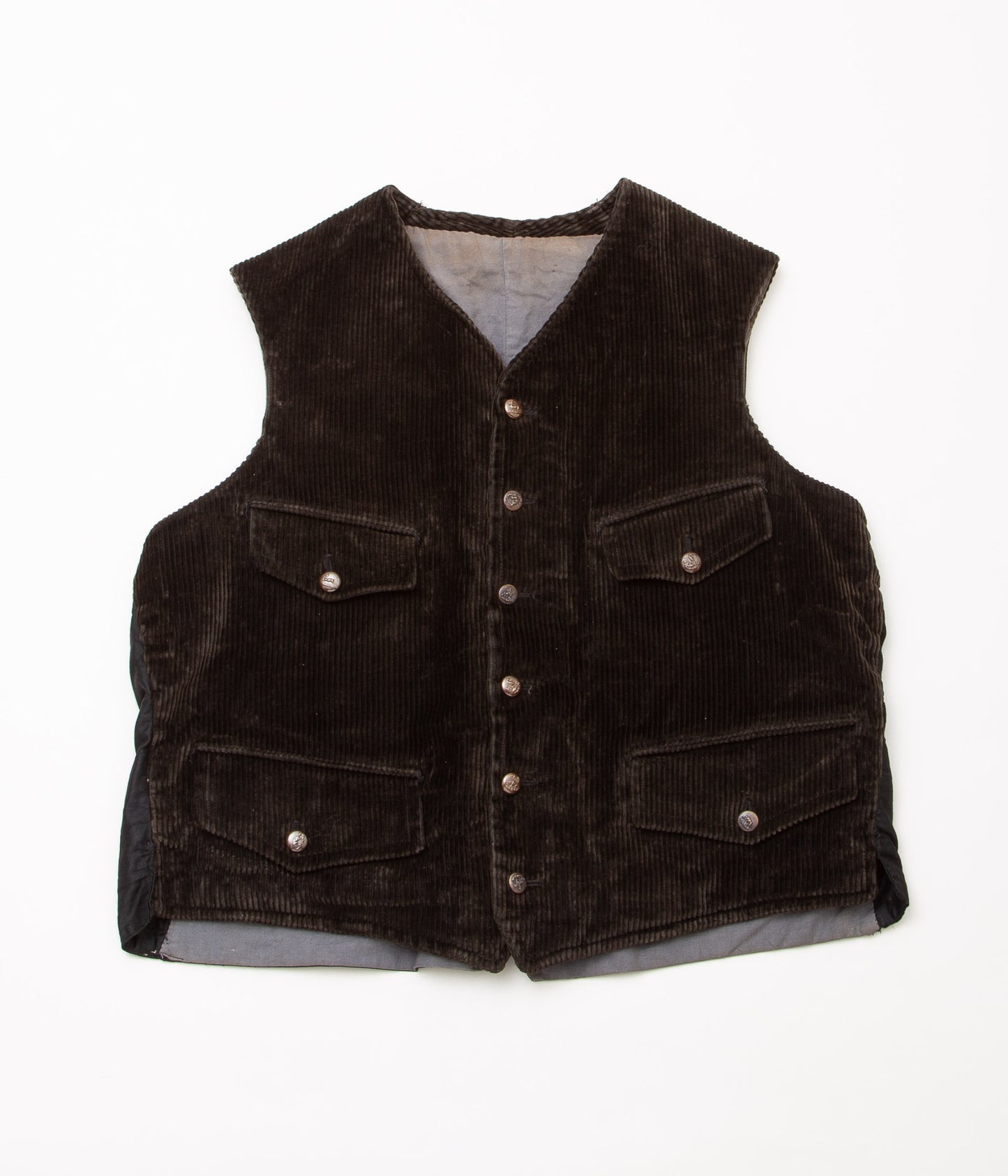 VINTAGE "1930’s CORDUROY HUNTING VEST"(BLACK)