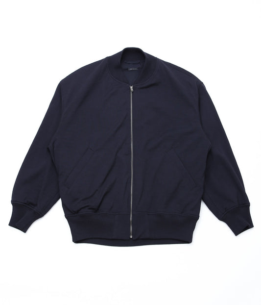 COMOLI ''Wool knit zip blouson'' (NAVY)