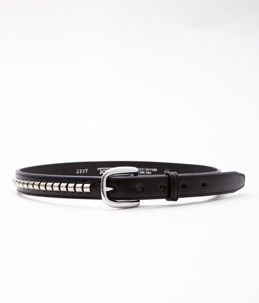 TORY LEATHER ''2377 CLINCHER BELT'' (BLACK/NICKLE)