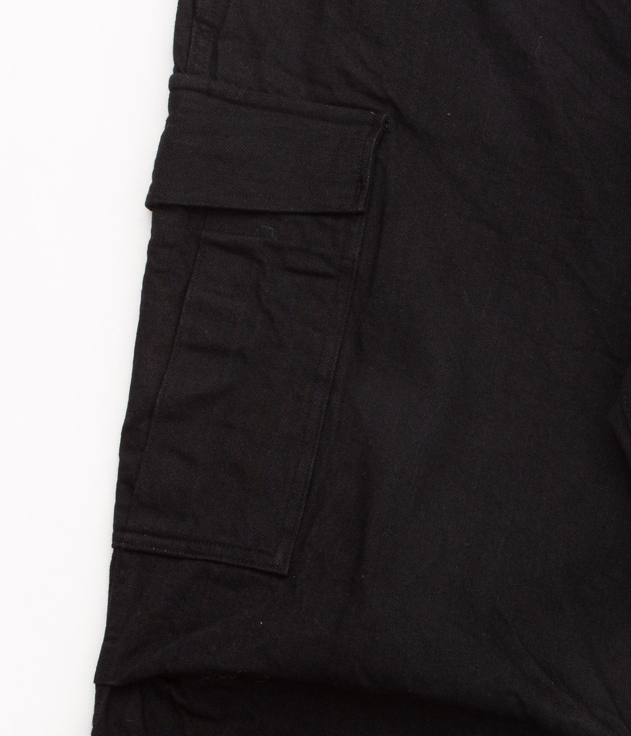 COMOLI "Black Denim BDU Pants" (BLACK)