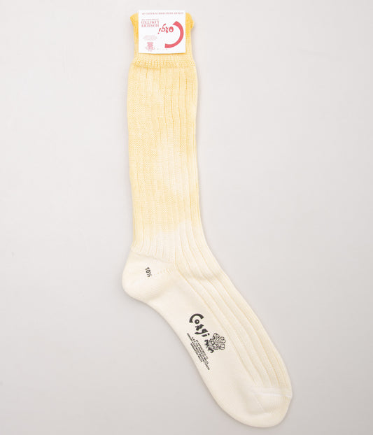 CORGI "MEN'S COTTON GRADATION SOCKS" (SUN YELLOW)