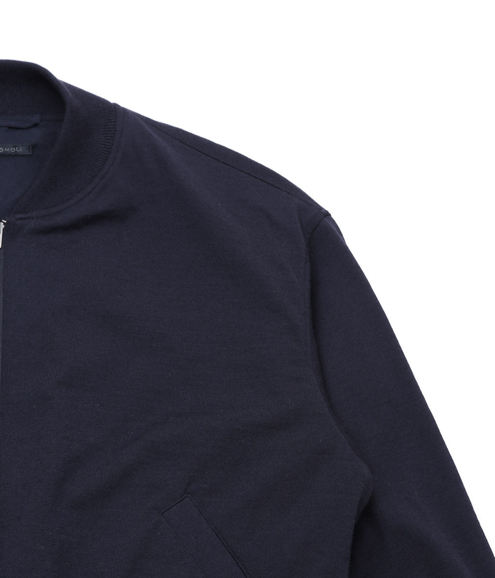 COMOLI ''ウールニット ジップブルゾン'' (NAVY)