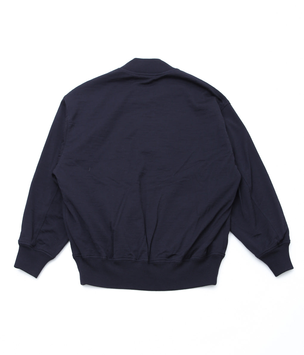 COMOLI ''ウールニット ジップブルゾン'' (NAVY)