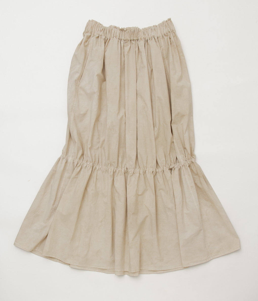 NOMAT "SHIRRING SKIRT" (BEIGE)